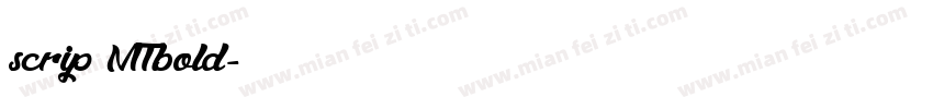scrip MTbold字体转换